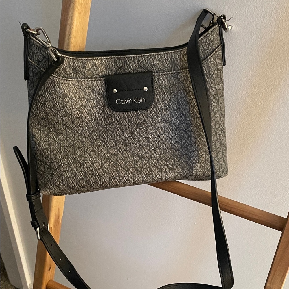 Calvin Klein Black and Gray Crossbody Bag